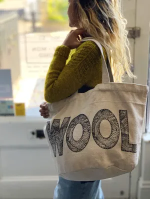 "Wool" Fabric Bucket Bag