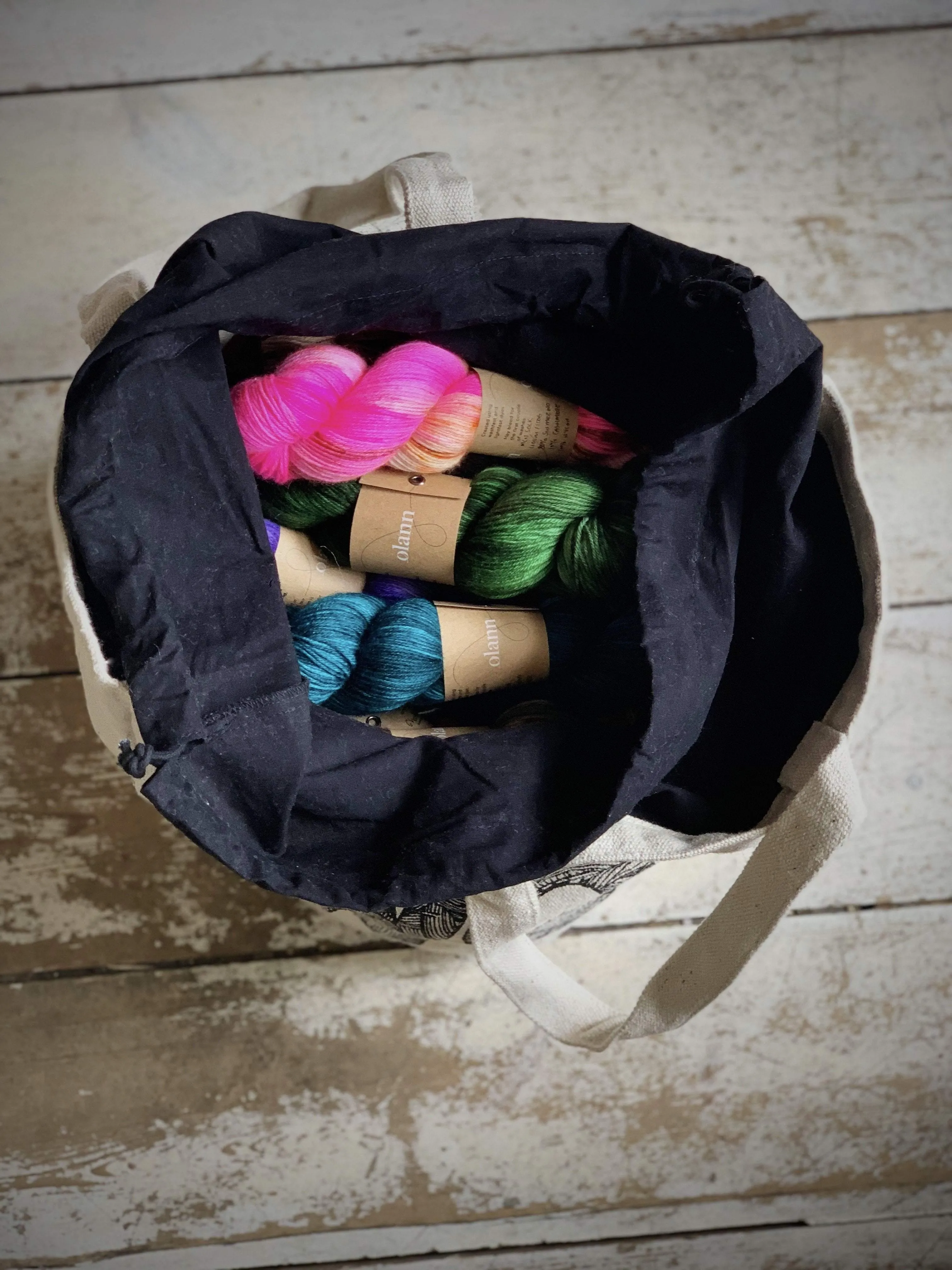 "Wool" Fabric Bucket Bag