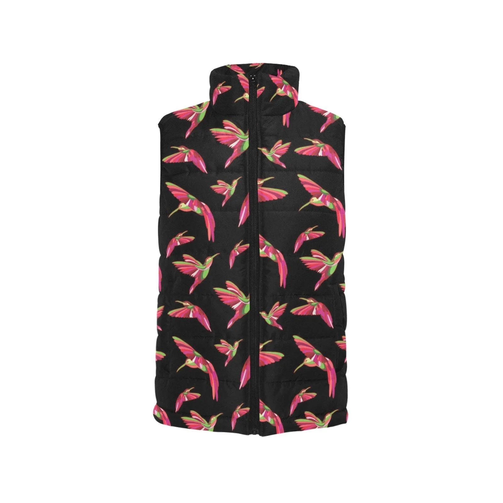 Red Swift Colourful Black Men's Padded Vest Jacket