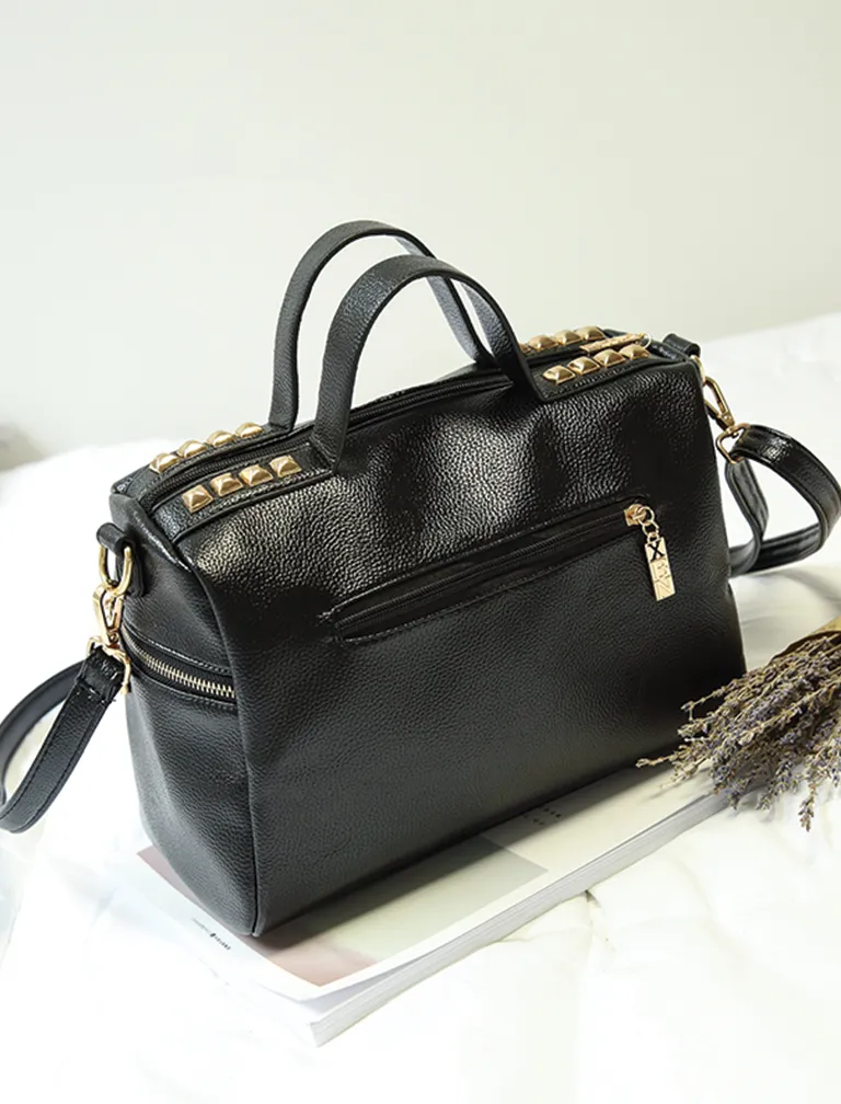 Retro Rivet Leather Bag