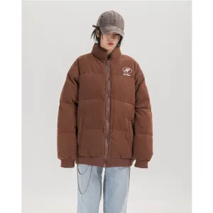 Retro stand collar padded padded jacket men