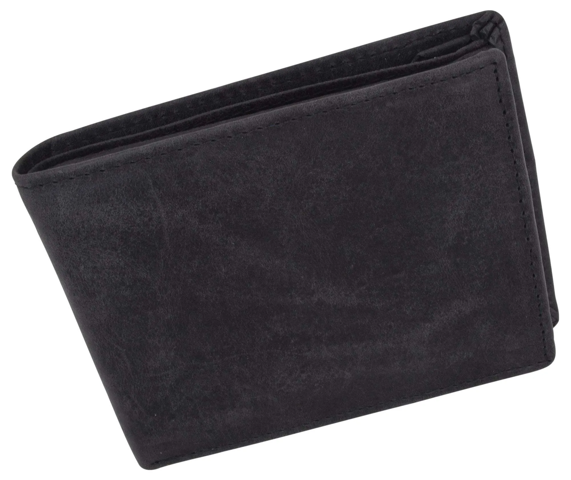 RFID Blocking Hunter Genuine Leather Men's Bifold Multi-Card ID Center Flip Wall