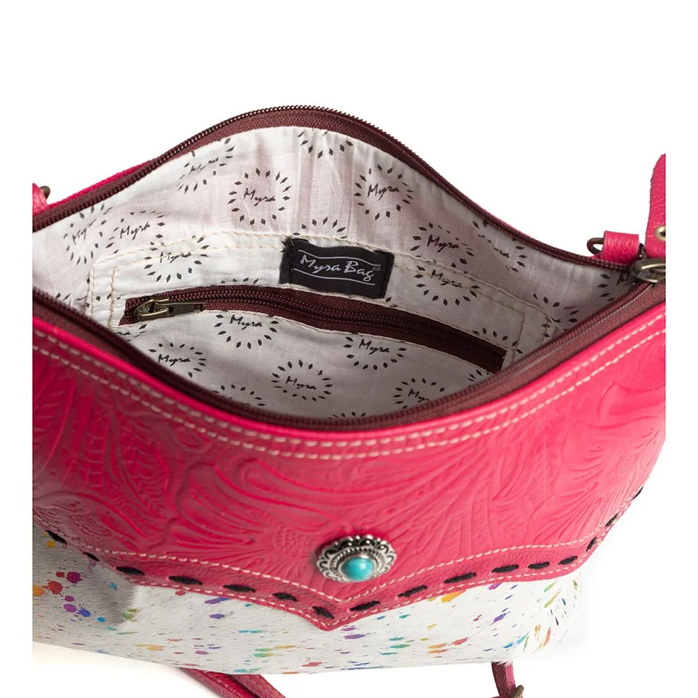 Rosa Verde Canvas & Hide Leather Bag- 2