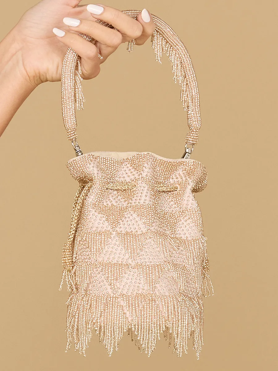 Rose Gold Bucket Bag