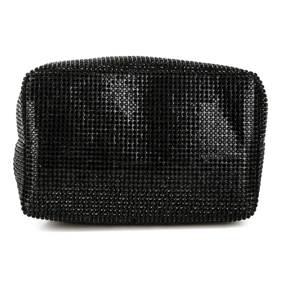 Round Handle Rhinestone Bucket Bag