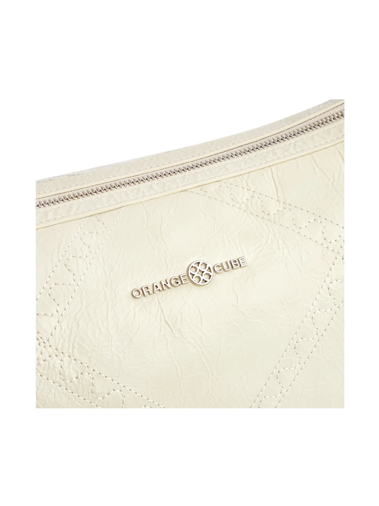 Ruched Shoulder Bag - White