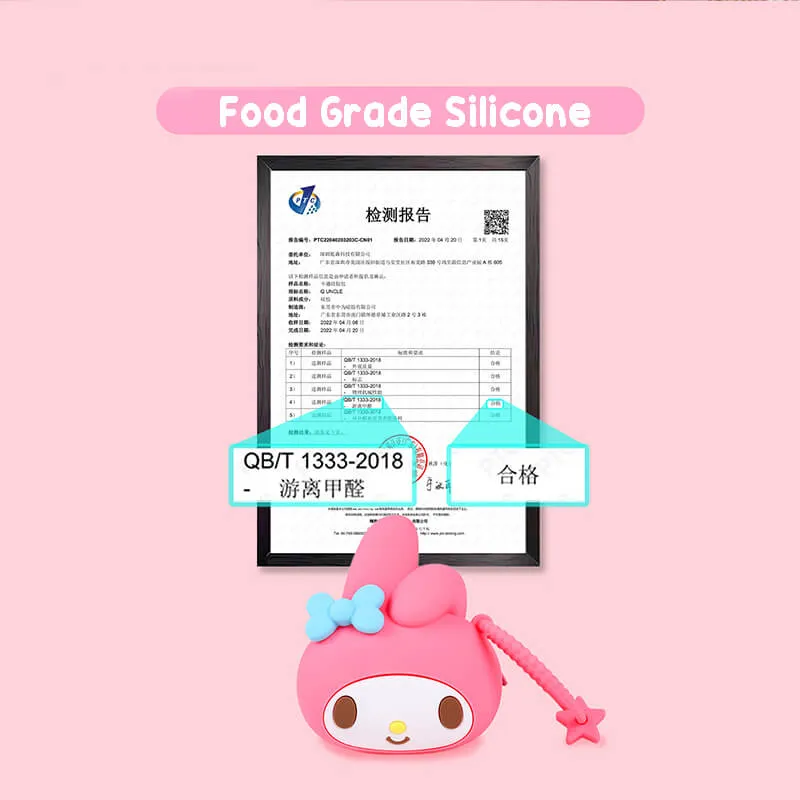 Sanrio Die-cut Silicone Zipper Coin Purse