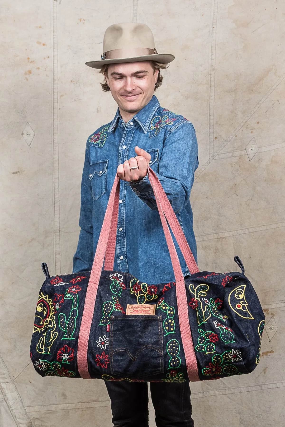 Second Hand LVC Cactus Denim Duffle Bag