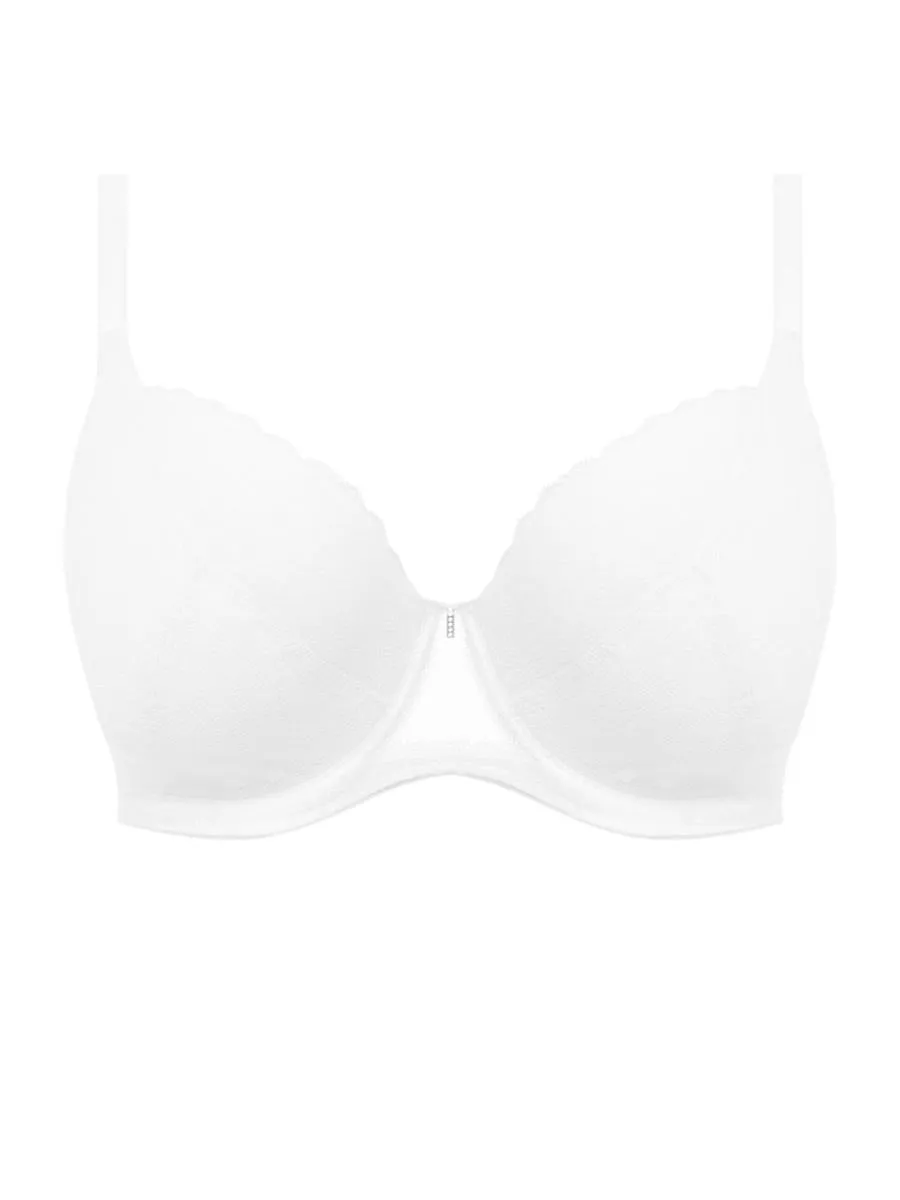 Signature Padded Plunge Bra - White