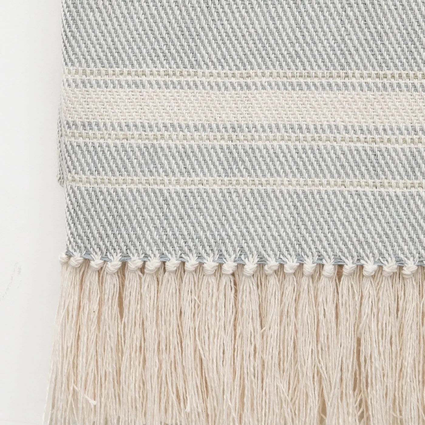 Silver Sky Handwoven Cotton Throw