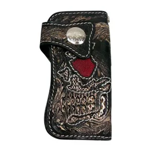 Skull Leather Biker Tattoos Wallet