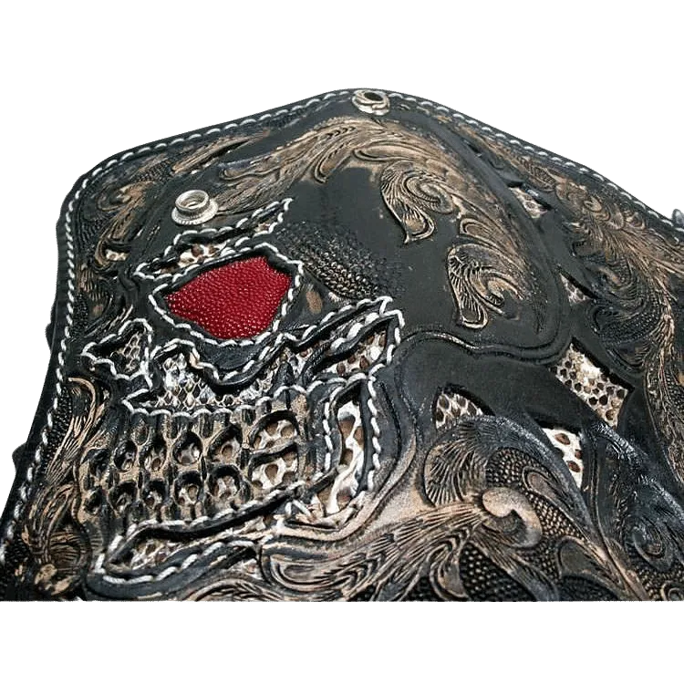 Skull Leather Biker Tattoos Wallet