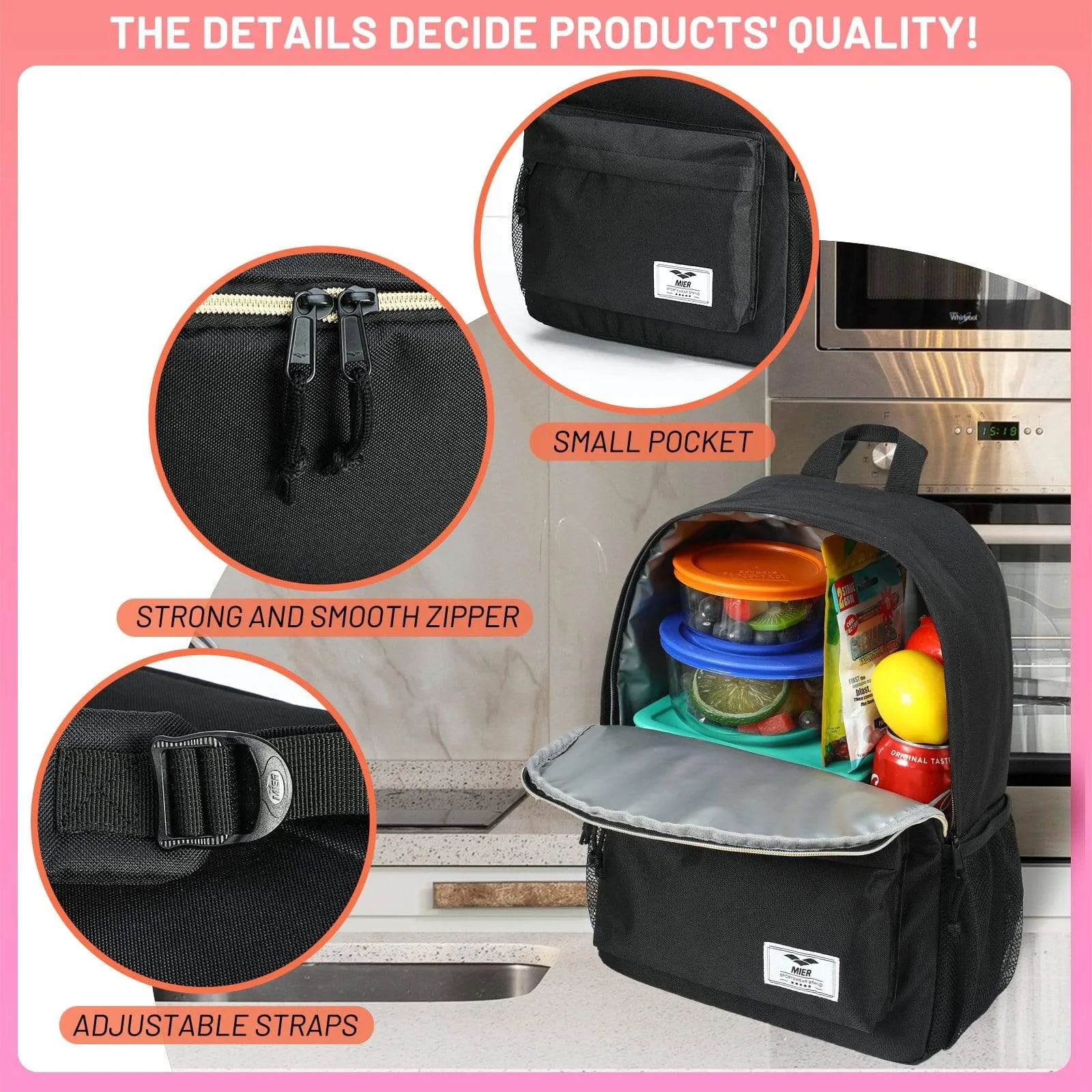 Small Insulated Backpack Cooler Lunch Backpack
