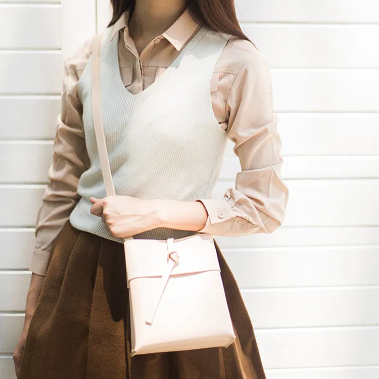 Small Leather Womens Bucket Bag Leather Crossbody Bags for Women