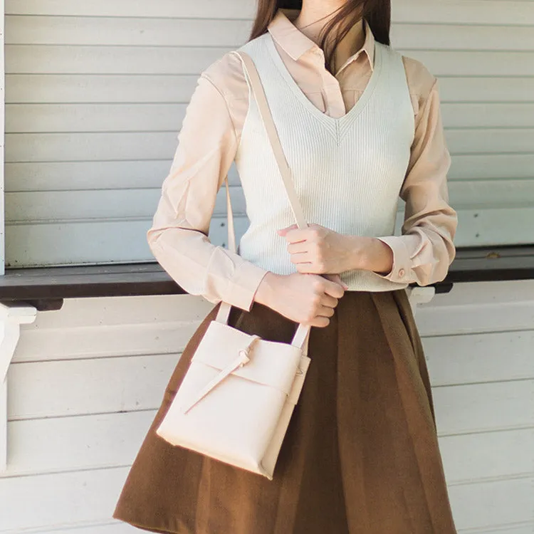 Small Leather Womens Bucket Bag Leather Crossbody Bags for Women