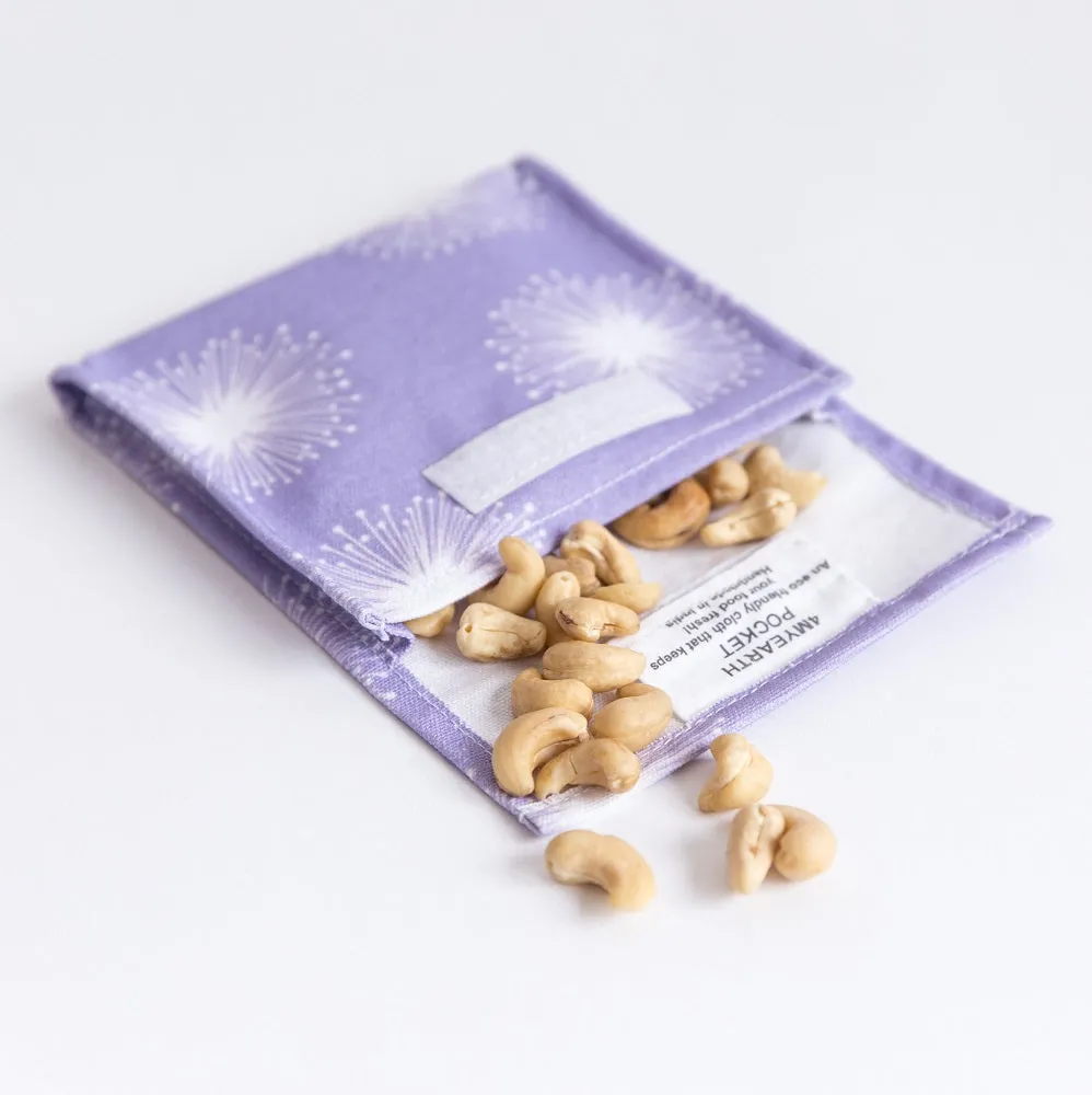 Snack & Food Bag - Purple Dandelion