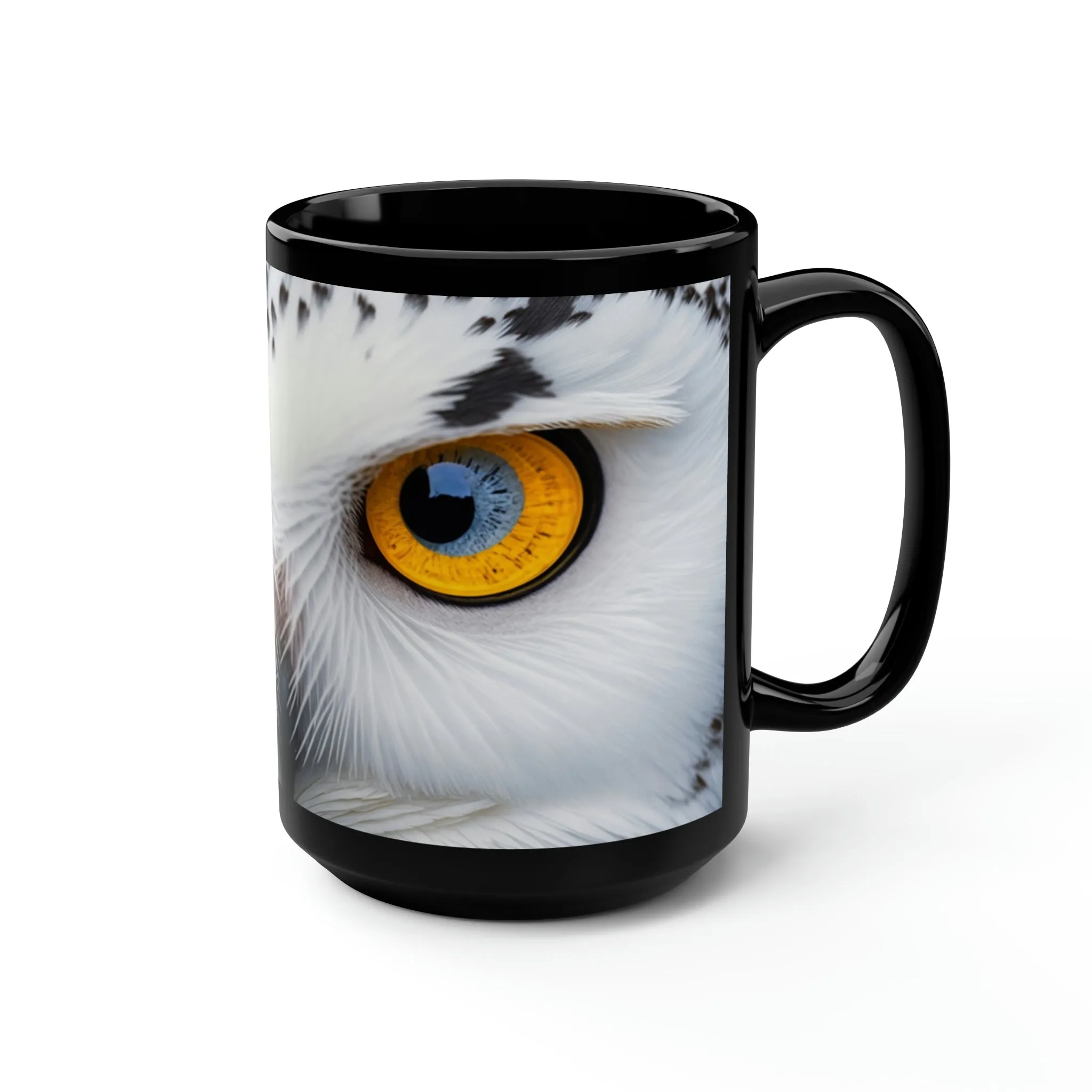Snowy Owl Eyes - 15 oz Coffee Mug