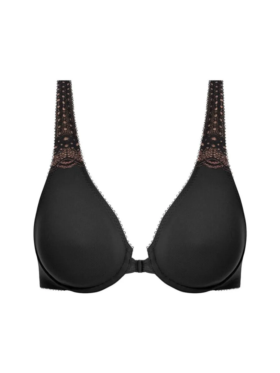 Soft Embrace Front Close Bra - Black