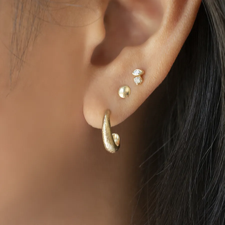Soft Teardrop "Boulder' Hoops