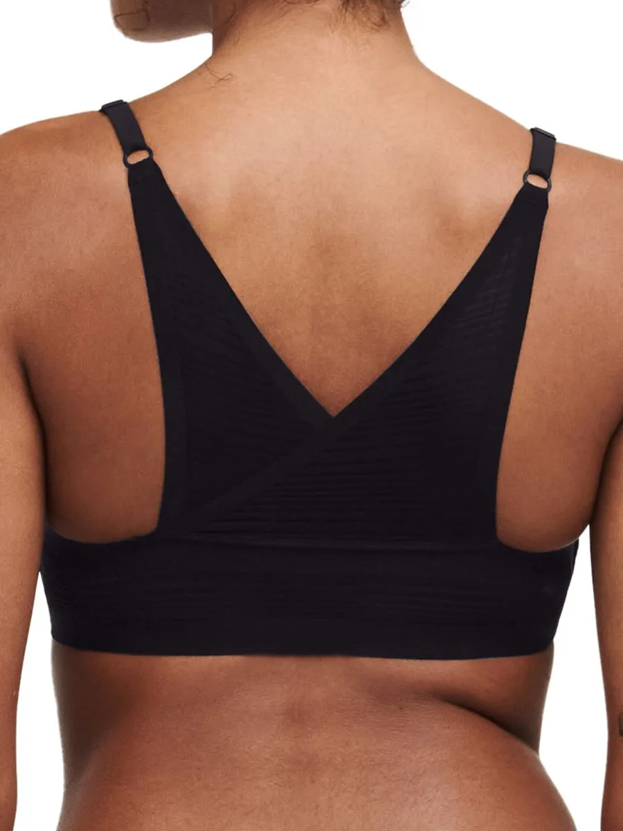 SoftStretch Stripes Padded Bralette - Black