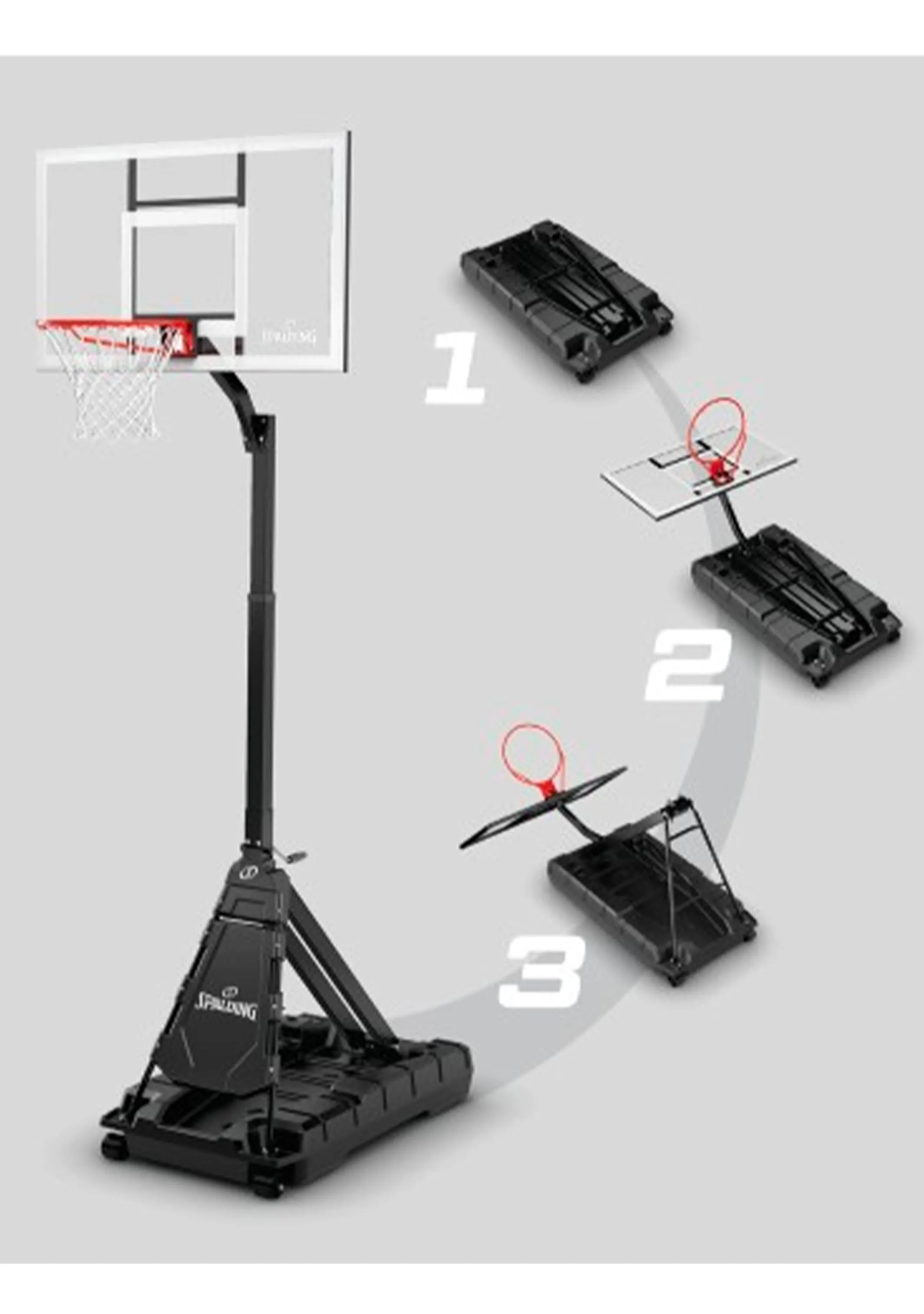 Spalding The Momentous™ EZ Assembly™ 50 Inch Acrylic Portable Basketball System <br> AA6E2012