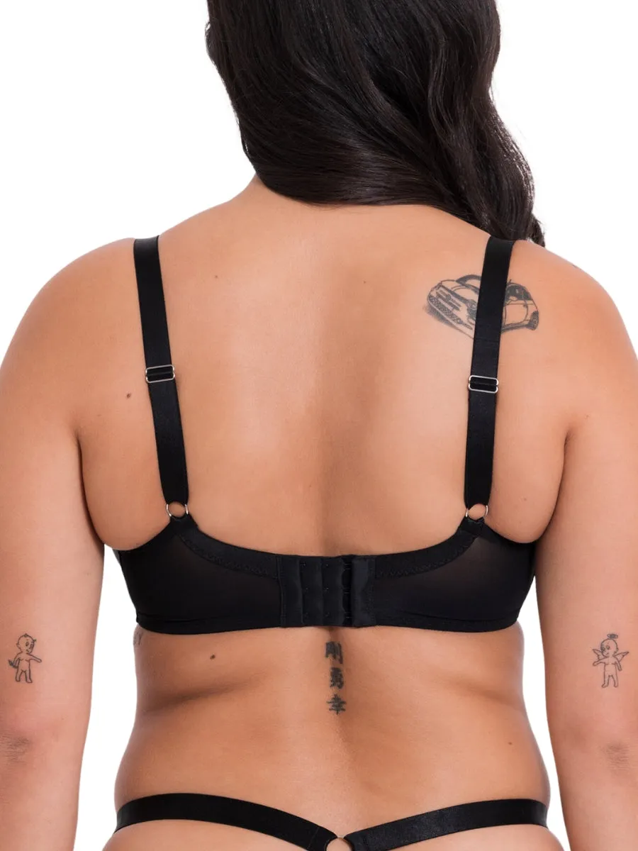 Stand Out Plunge Bra - Black Sparkle