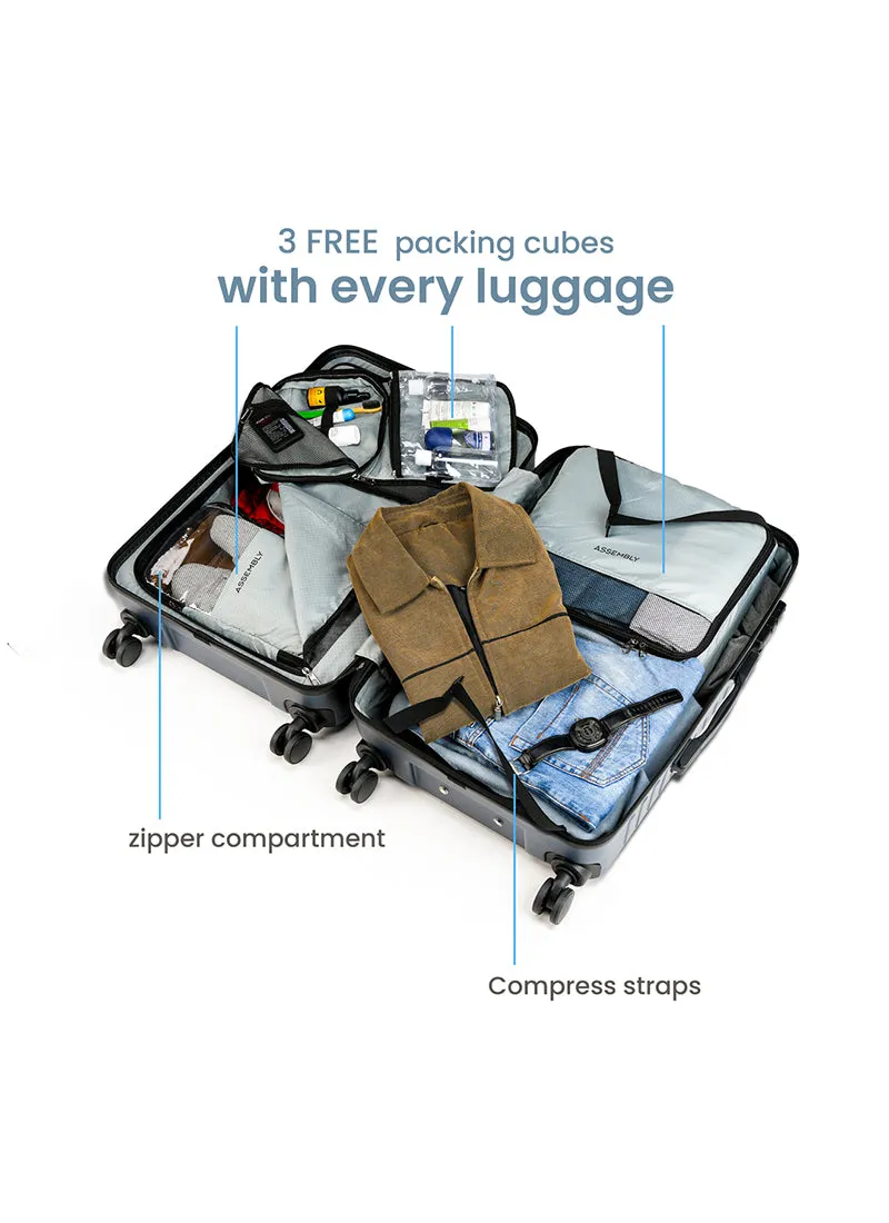 Stark | Marble Print | Cabin Hard Luggage