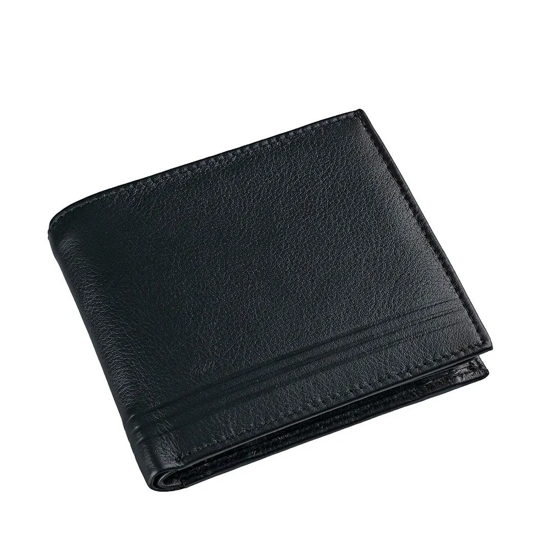 Streaks III Gents Genuine Leather Wallet for Men | Color: Brown & Black