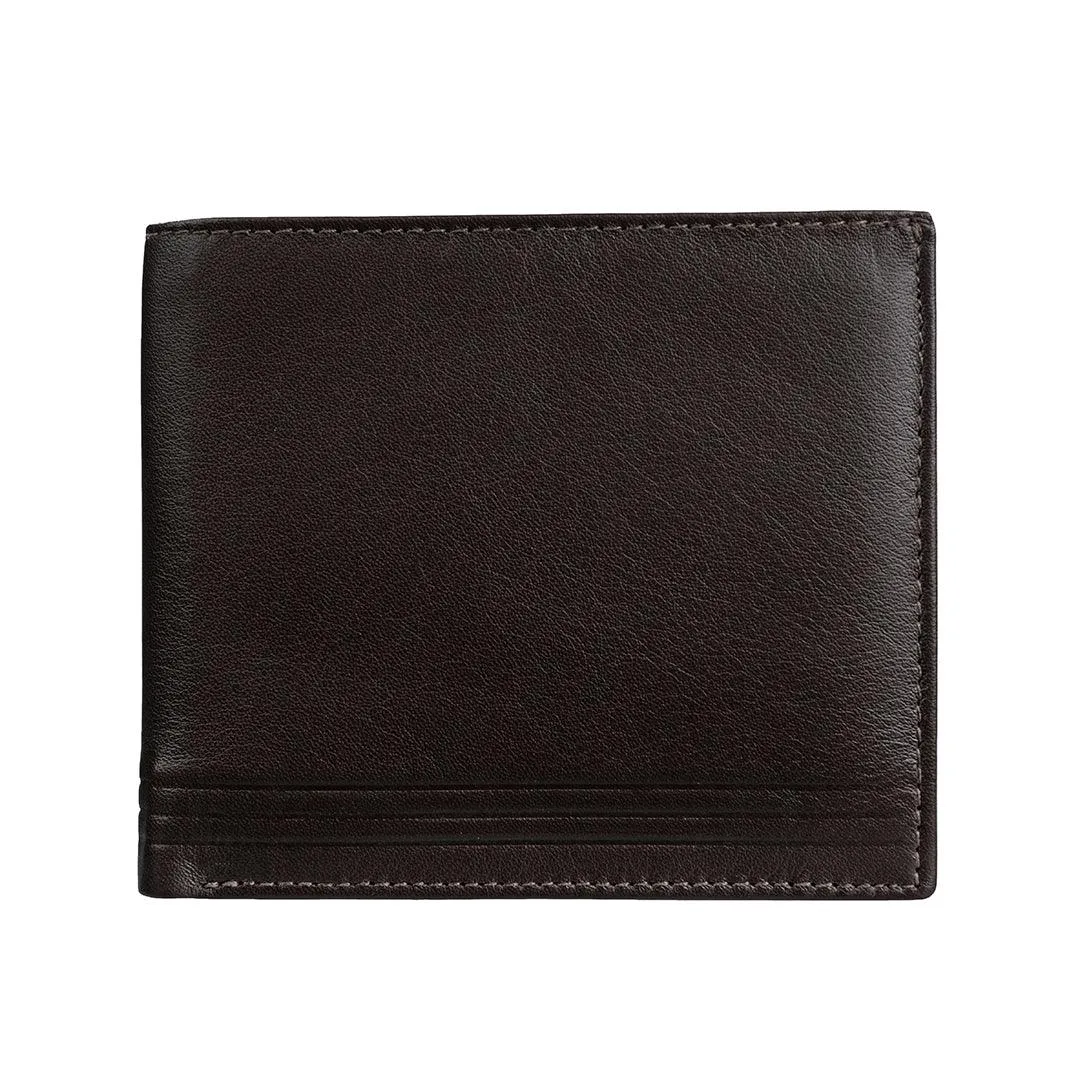 Streaks III Gents Genuine Leather Wallet for Men | Color: Brown & Black