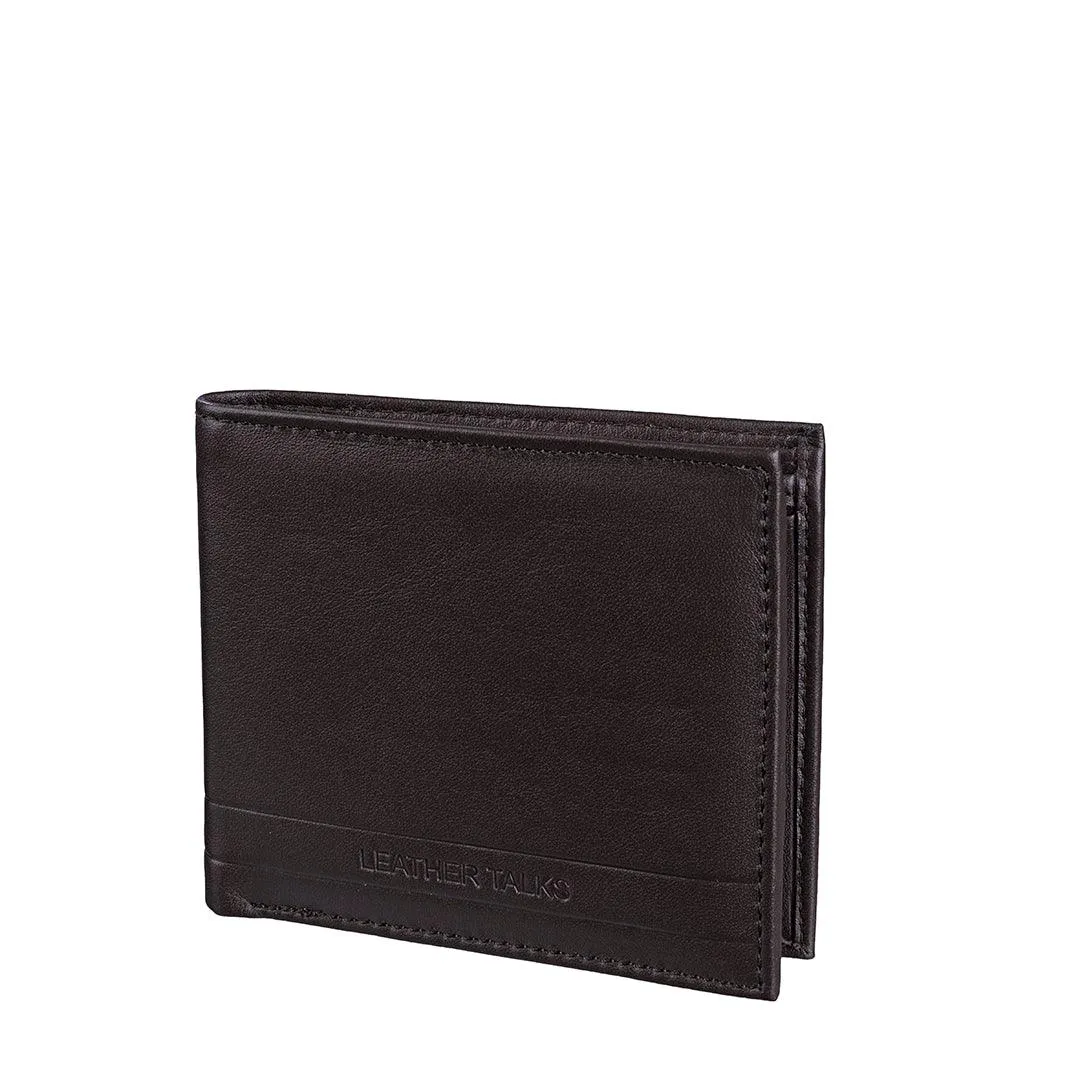 Streaks III Gents Genuine Leather Wallet for Men | Color: Brown & Black