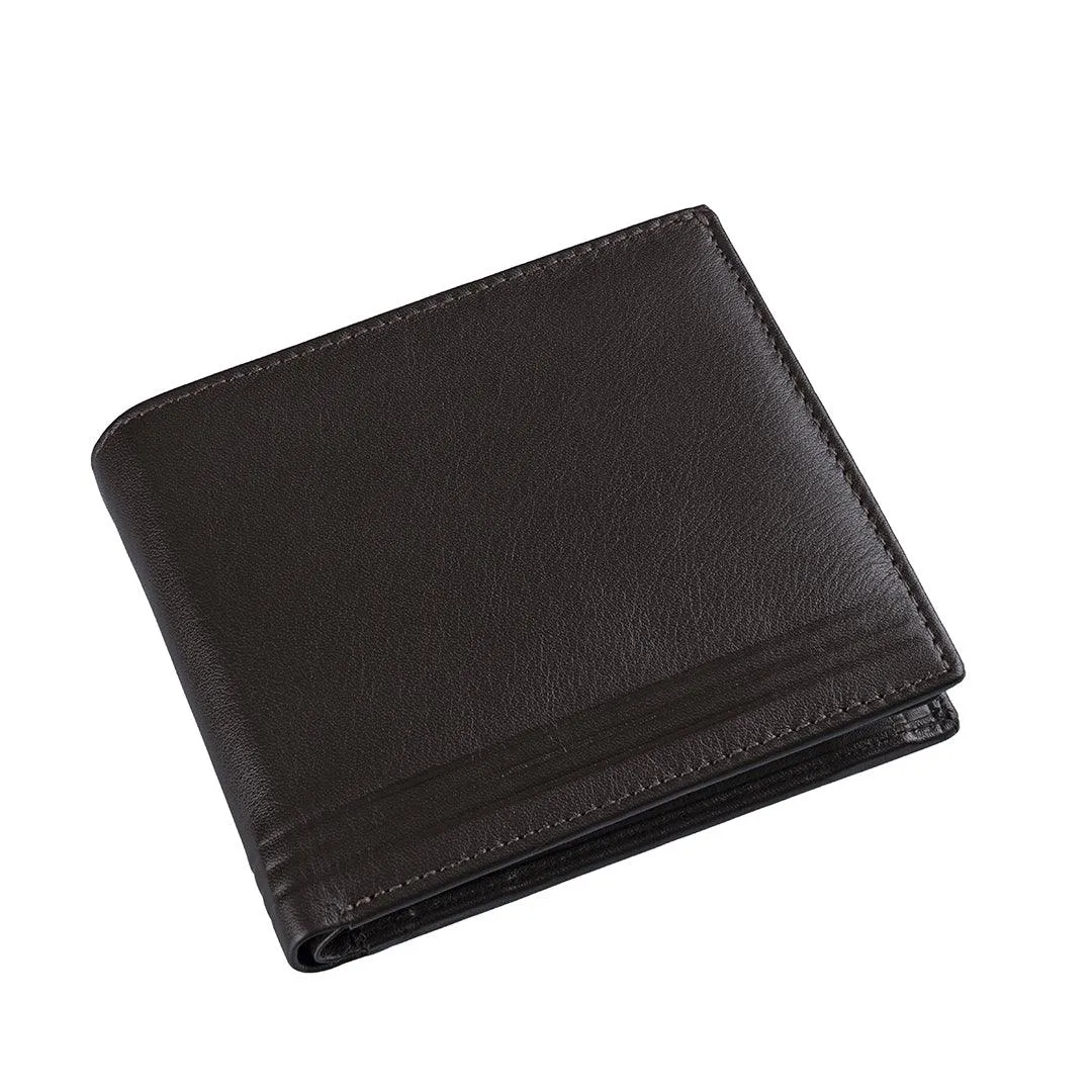Streaks III Gents Genuine Leather Wallet for Men | Color: Brown & Black