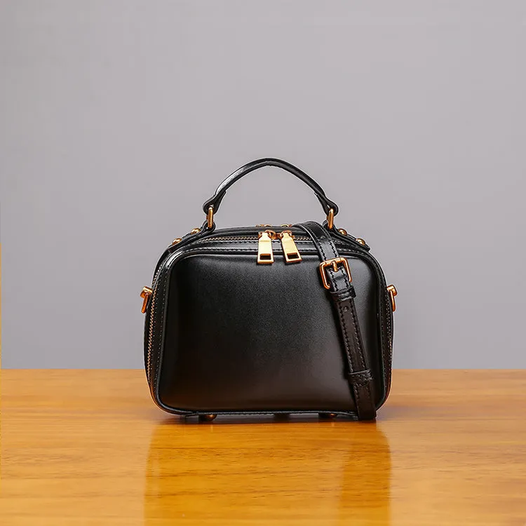 Stylish Cube Bag Womens Leather Crossbody Bags Shoulder Bag for Women