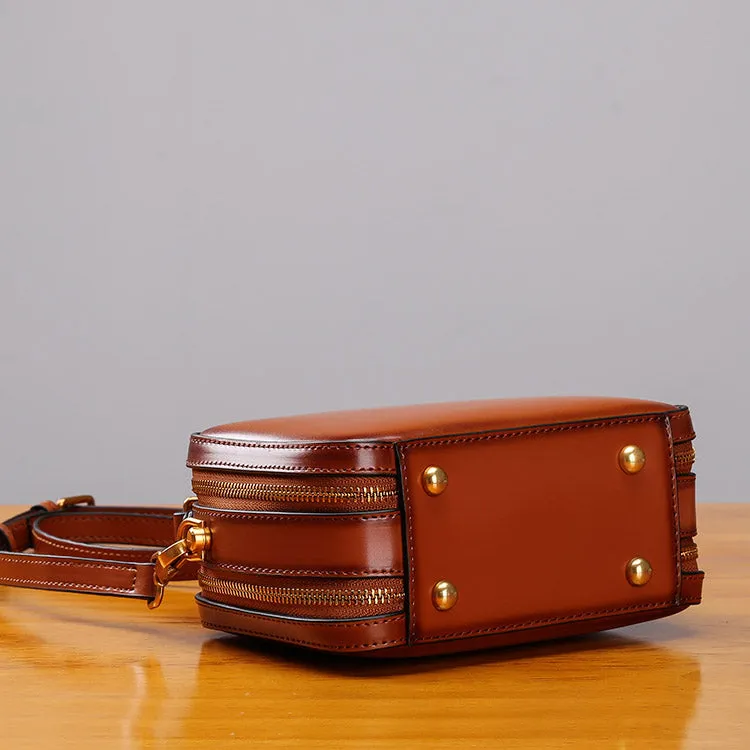 Stylish Cube Bag Womens Leather Crossbody Bags Shoulder Bag for Women