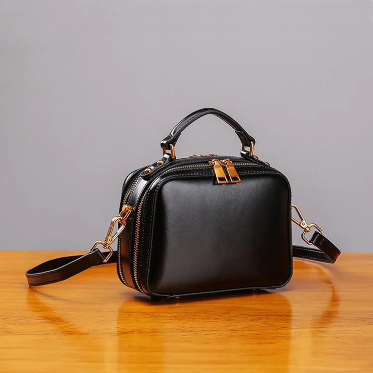 Stylish Cube Bag Womens Leather Crossbody Bags Shoulder Bag for Women