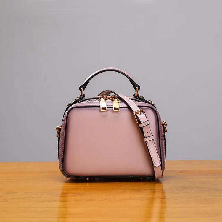 Stylish Cube Bag Womens Leather Crossbody Bags Shoulder Bag for Women
