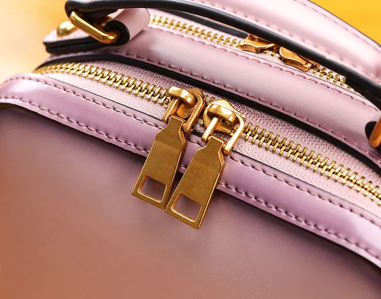 Stylish Cube Bag Womens Leather Crossbody Bags Shoulder Bag for Women