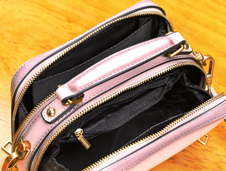 Stylish Cube Bag Womens Leather Crossbody Bags Shoulder Bag for Women