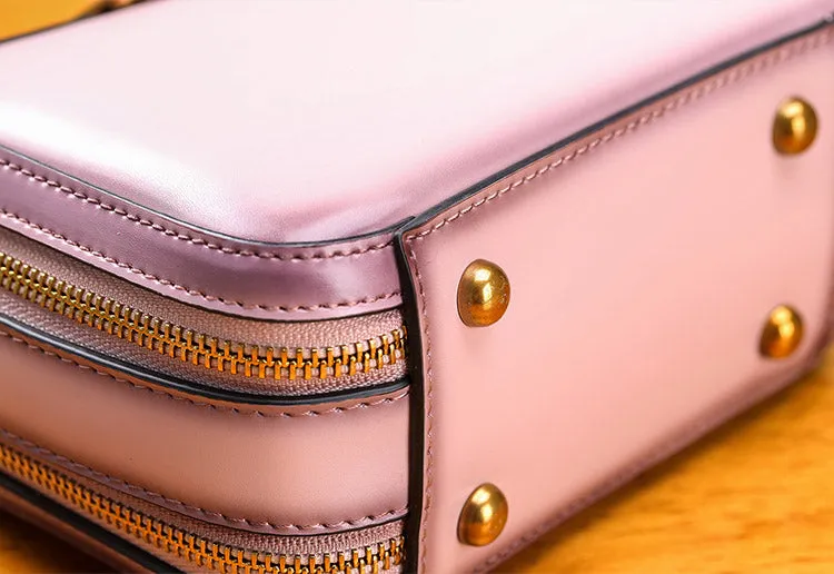 Stylish Cube Bag Womens Leather Crossbody Bags Shoulder Bag for Women