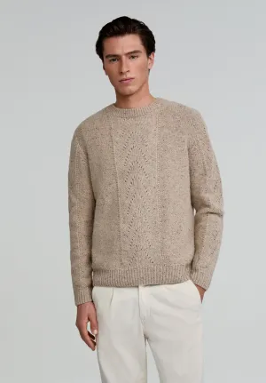 SWEATER WITH OPEN KNIT DETAILS