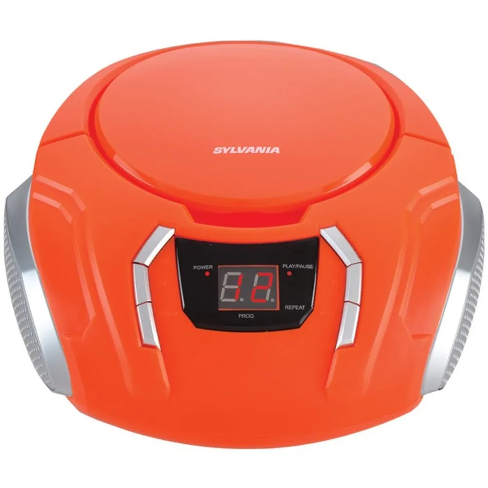 SYLVANIA SRCD261-B-ORANGE Portable CD Player with AM/FM Radio (Orange)