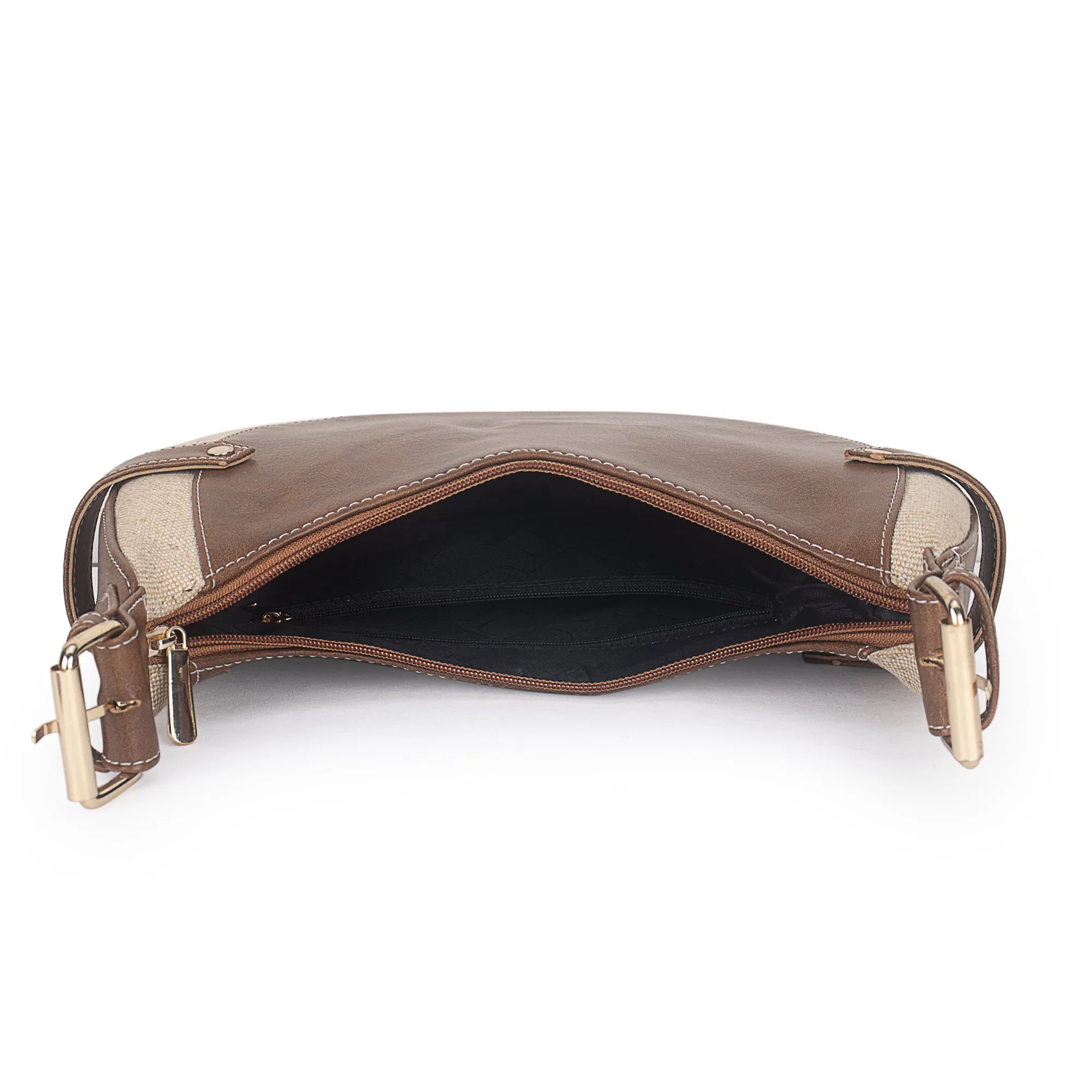 Tan-Beige Baguette Hand Bag
