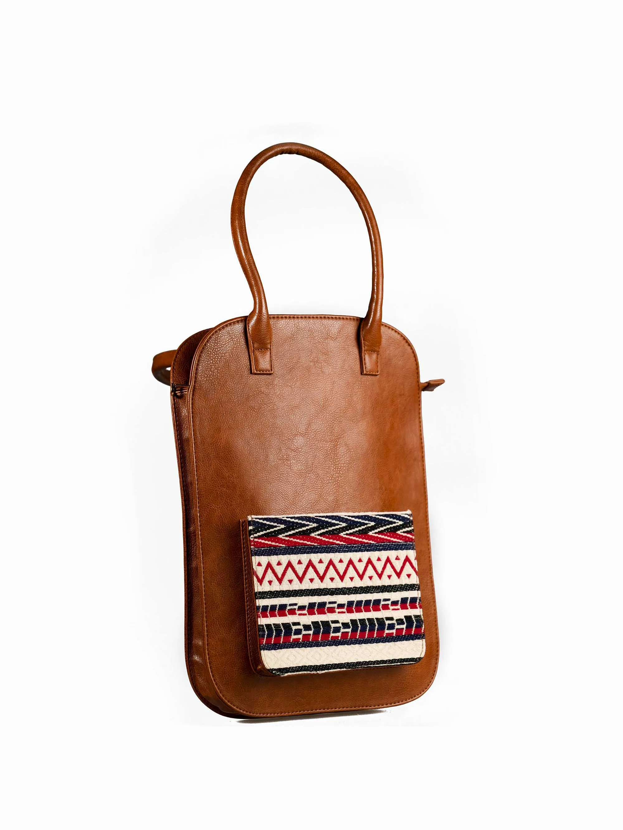 Tan Handcrafted Beatrice Laptop Bag