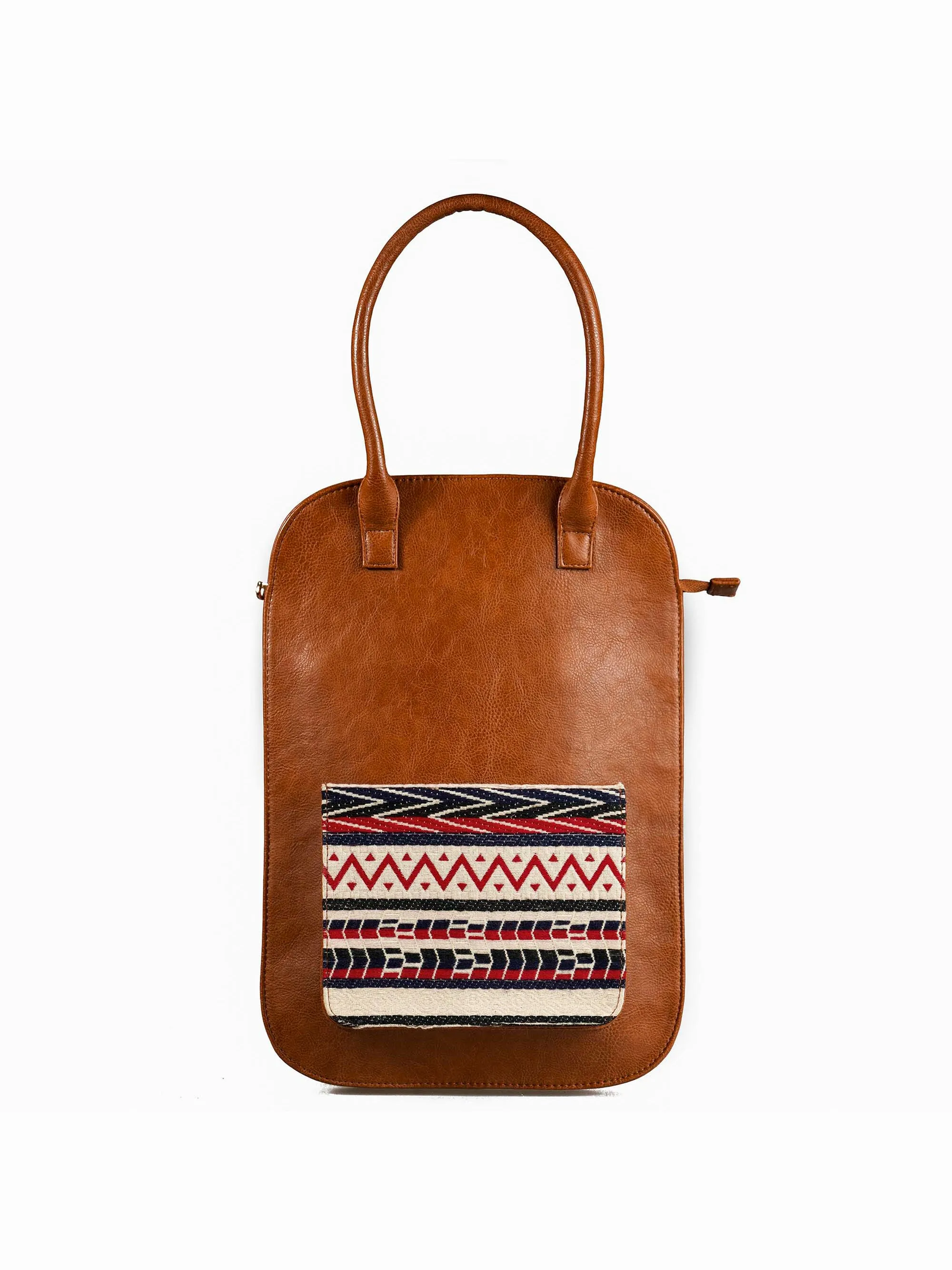 Tan Handcrafted Beatrice Laptop Bag