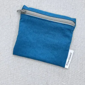 Teal Linen Reusable Mini Snack Bag