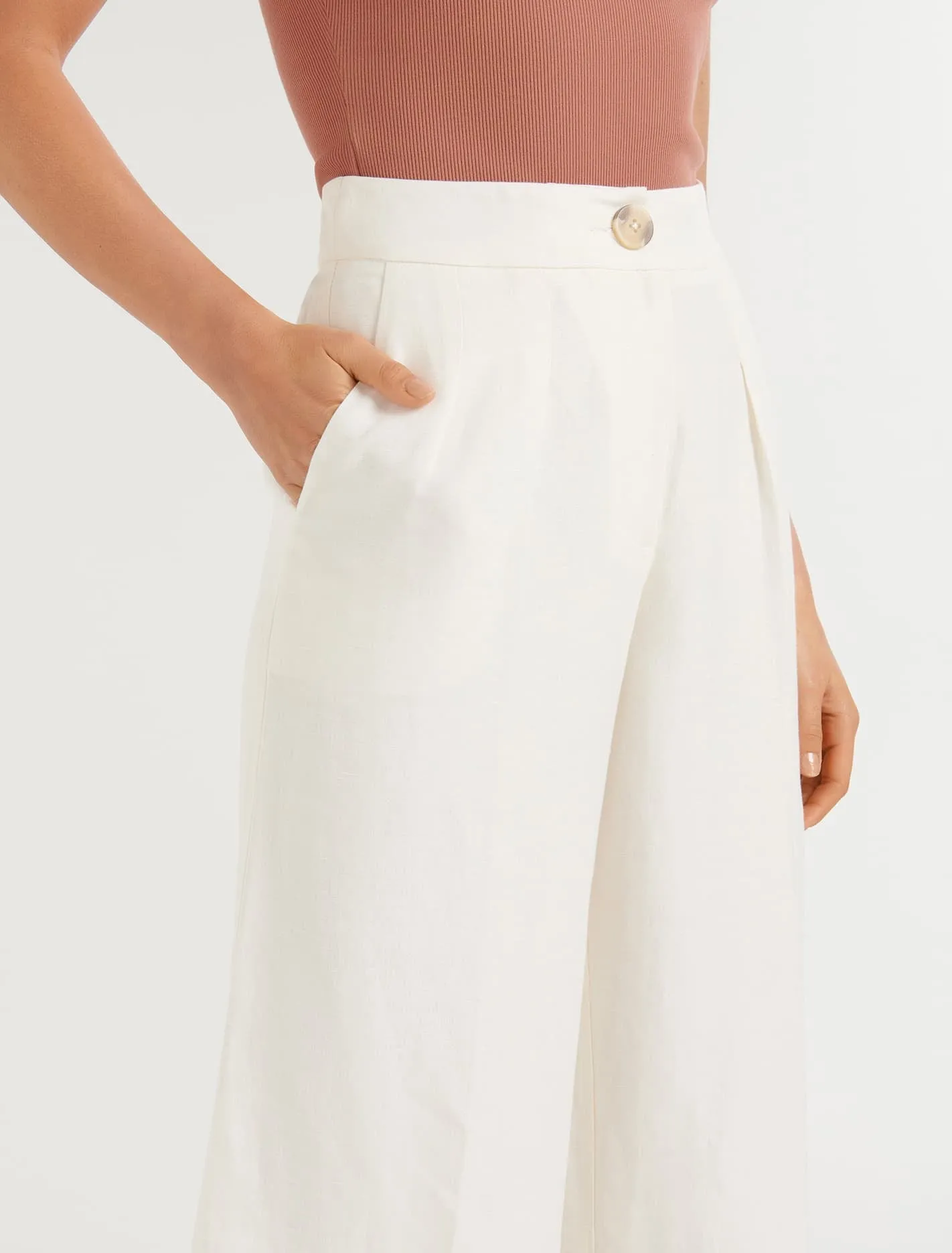 Tiara Linen Wide Leg Pant