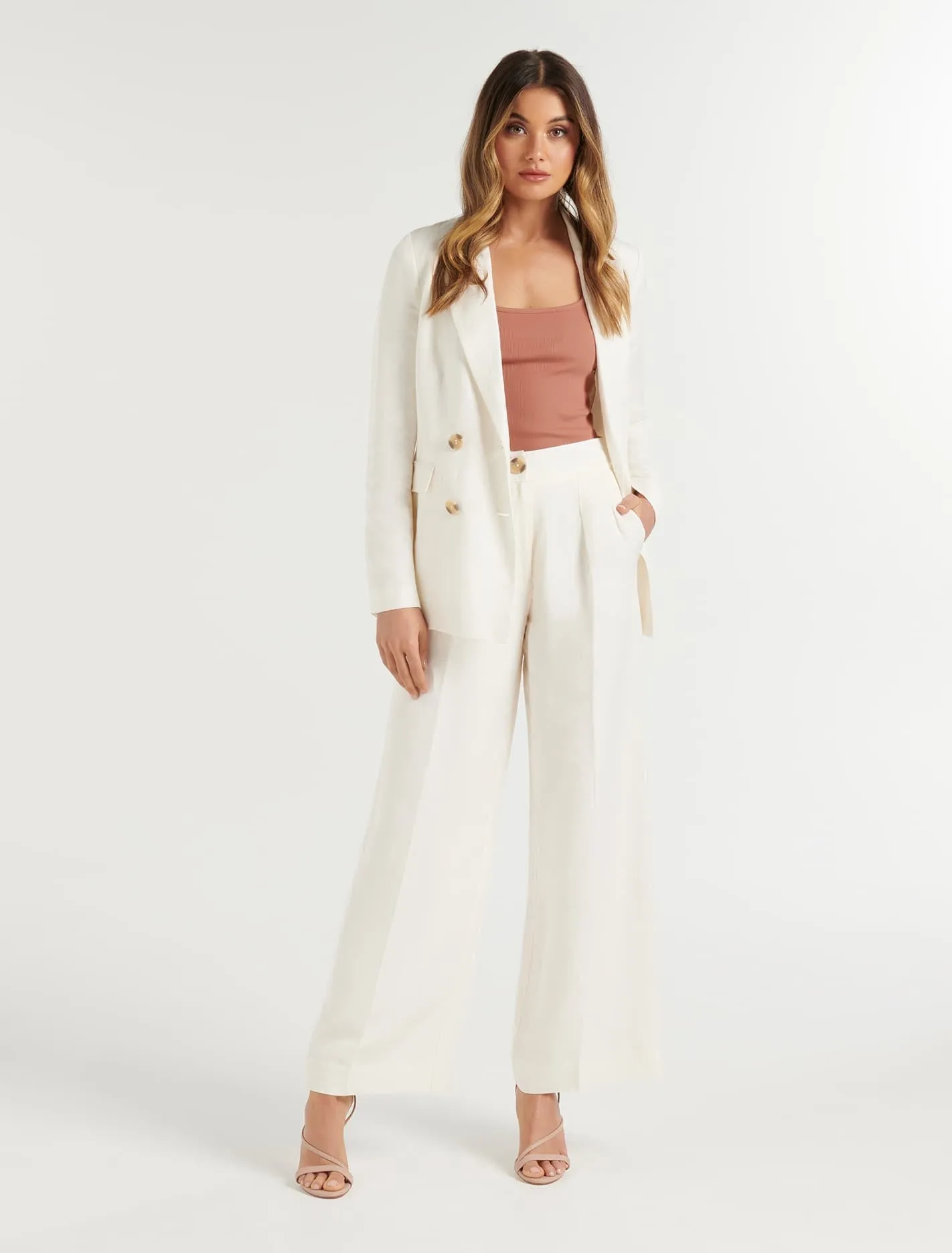 Tiara Linen Wide Leg Pant