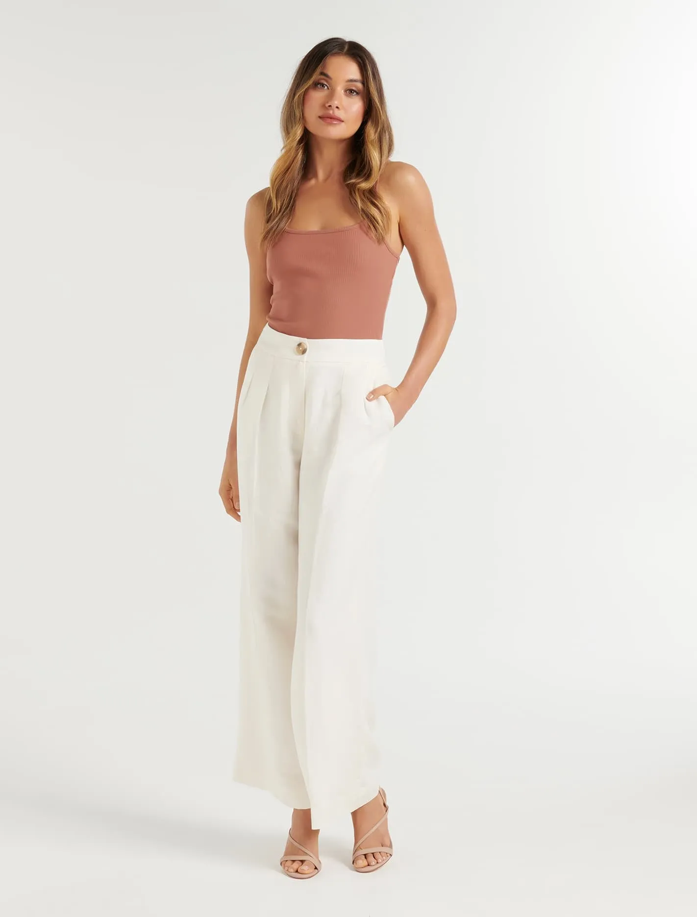 Tiara Linen Wide Leg Pant