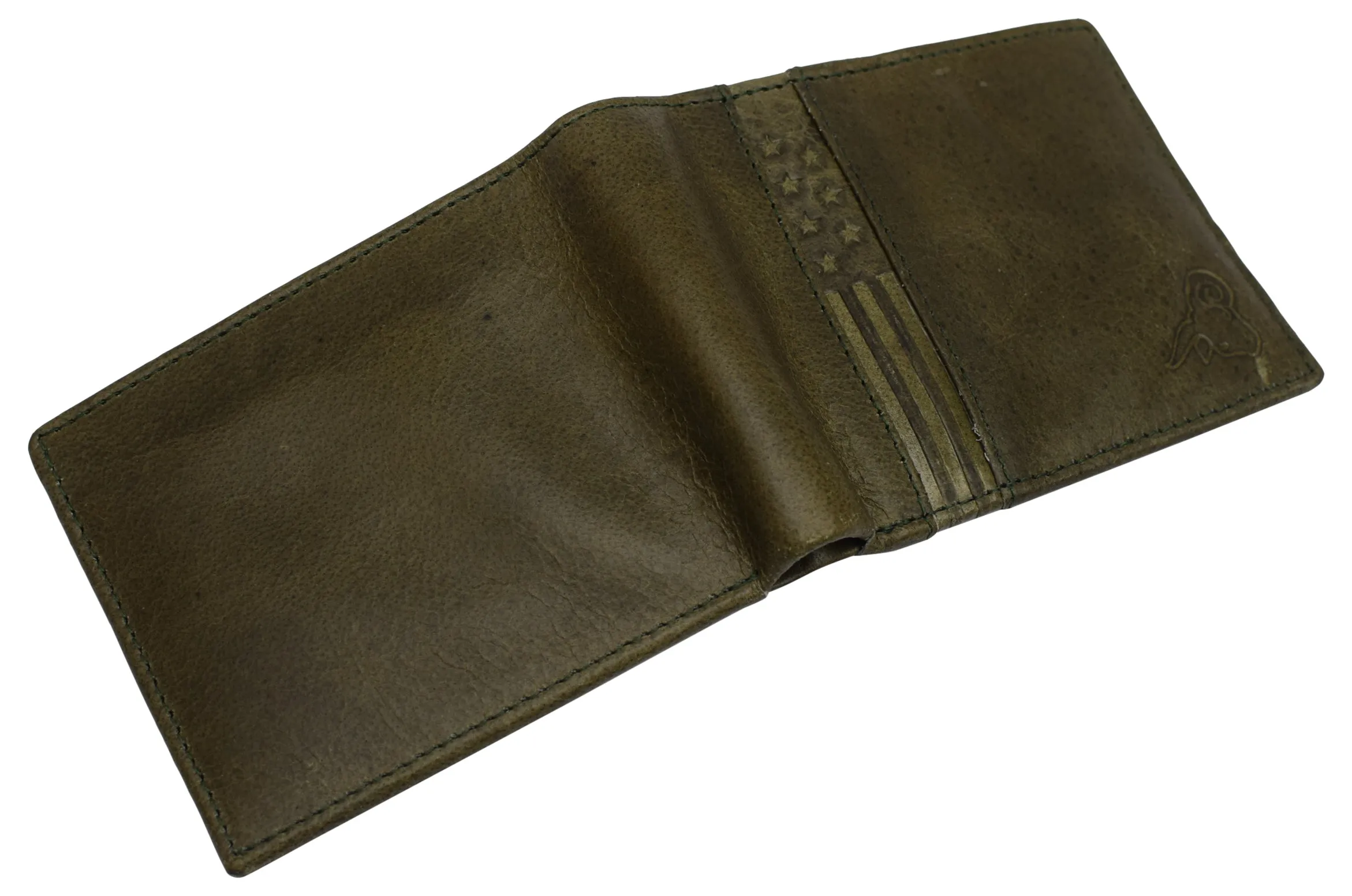 USA RFID Mens Wallet Slim Passcase Bifold with ID Window & Gift Box US Design