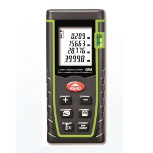 VA-T40, Laser Distance Meter. Range 0.05 - 40M, Accuracy  /-2mm, 635Nm Laser, Class 2, 30 Measurement Storage
