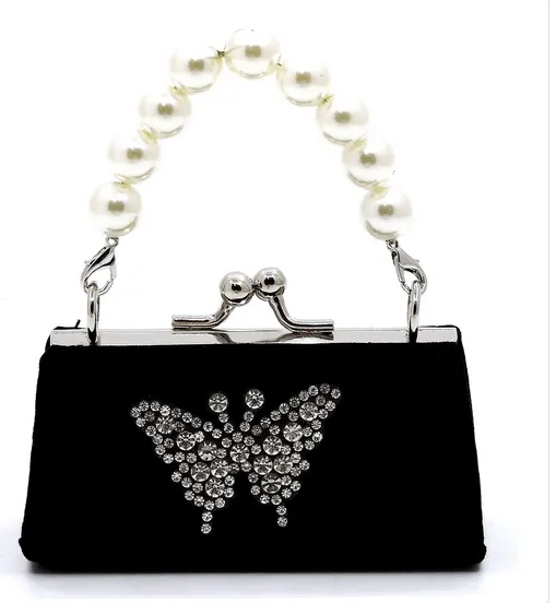 Velvet & Pearl Coin/Lipstick Purse